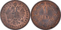 Austria Kreuzer Coin, Franz Joseph I, Vienna, Copper, KM:2186 -