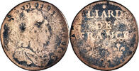 France Liard Coin, Louis XIV, Copper, Gadoury:80 -