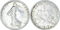 France Franc Coin, Semeuse, Paris, Silver, KM:844.1 -