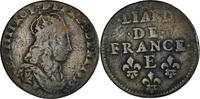 France Liard Coin, Louis XIV, Meung-sur-Loire, Copper -