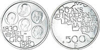 Belgium 500 Francs 1980 Brussels Coin, Baudouin I, Brussels, Silver Clad VZ 20.72 US$  +  28.86 US$ shipping