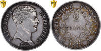 France 2 Francs Napoleon I, Tête africaine, Paris, Pedigree, Silver -