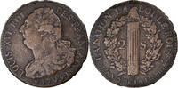 France 2 sols Français Coin, Louis XVI, Strasbourg, Pedigree -