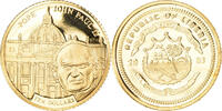 Liberia 10 Dollars Jean-Paul II, American Mint, Proof, Gold plated -
