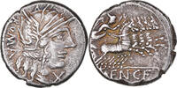 Denarius Coin, M. Fannius C.f., Rome, Silver, Crawford:275/1 -