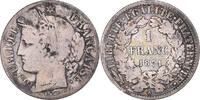 France Franc Coin, Cérès, Paris, Silver, KM:822.1 -