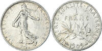 France Franc Coin, Semeuse, Paris, Silver, KM:844.1 -