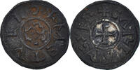 France Denier Coin, Charles le Chauve, Melle, Silver -