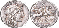 Denarius Coin, Plutia, Rome, Silver, Crawford:278/1 -