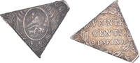Bolivia cut 20 centavos Coin, Silver, KM:154/159 -