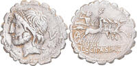Denarius Serratus Coin, Scipia, Rome, Silver -