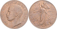 Italy 10 Centesimi Coin, Vittorio Emanuele III, Rome, Copper -