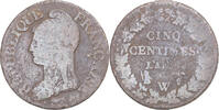 France 5 Centimes Coin, Dupré, Lille, Copper, Gadoury:126/126a -