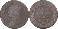 France 5 Centimes Coin, Dupré, Strasbourg, Copper -