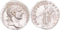 Denarius Coin, Trajan, Rome, Silver, RIC:190a var. -