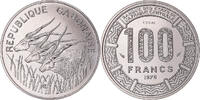 Gabon 100 Francs Coin, Paris, ESSAI, Nickel, KM:E6 -