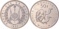 Djibouti 50 Francs Coin, Paris, ESSAI, Copper-nickel, KM:E6 -