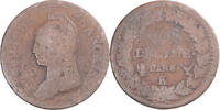 France Decime AN 8 Bordeaux Coin, Dupré, Bordeaux, Copper, Gadoury:187a VF(20-25)