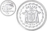 Belize 5 Dollars Coin, Franklin Mint, Silver, KM:44a -