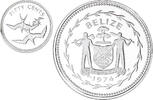 Belize 50 Cents Coin, Franklin Mint, Silver, KM:42a -