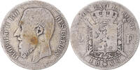 Belgium 2 Francs, 2 Frank Coin, Leopold II, Silver, KM:30.1 -