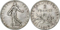 France 2 Francs Semeuse, Paris, Silver, KM:845.1, Gadoury:532 -