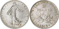 France 2 Francs Semeuse, Paris, Silver, Gadoury:532, KM:845.1 -