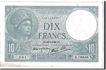 France 10 Francs Banknote, 10 F 1916-1942 ''Minerve'' -