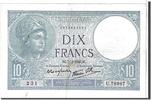 France 10 Francs Banknote, 10 F 1916-1942 ''Minerve'' -