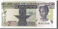 Ghana 2 Cedis Banknote, KM:18d -