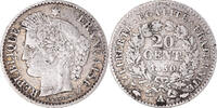 France 20 Centimes Coin, Cérès, Paris, Silver, KM:758.1 -