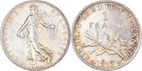 France Franc Coin, Semeuse, Paris, Silver, KM:844.1 -