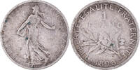 France Franc Coin, Semeuse, Paris, Silver, KM:844.1 -