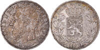 Belgium 5 Francs, 5 Frank Coin, Leopold II, Brussels, Silver -