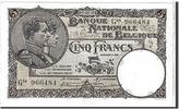 Belgium 5 Francs Banknote, KM:93 -