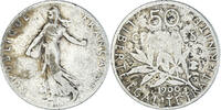 France 50 Centimes Coin, Semeuse, Paris, Silver, KM:854 -