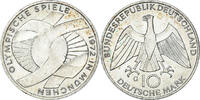 GERMANY - FEDERAL REPUBLIC 10 Mark Coin, Karlsruhe, Silver -