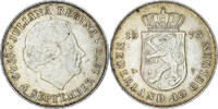 10 Gulden 1973 Niederlande Münze, Juliana, SS, Silber, KM:196 SS