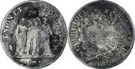 France 5 Francs Coin, Union et Force, Bordeaux, Silver -