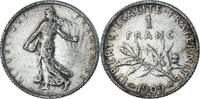 France Franc Coin, Semeuse, Paris, Silver, KM:844.1 -