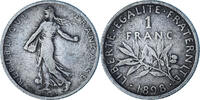 France 1 Franc Coin, Paris, Silver, Gadoury:467 -