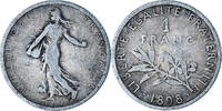 France 1 Franc Coin, Paris, Silver, Gadoury:467 -