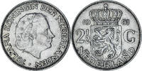 Netherlands 2-1/2 Gulden Coin, Juliana, Silver, KM:185 -