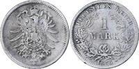 GERMANY - EMPIRE Mark Coin, Wilhelm I, Stuttgart, Silver -