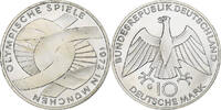 GERMANY - FEDERAL REPUBLIC 10 Mark Karlsruhe, Silver, KM:131 -