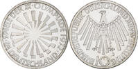 GERMANY - FEDERAL REPUBLIC 10 Mark Hamburg, Silver, KM:134.1 -