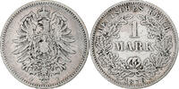 GERMANY - EMPIRE Mark Wilhelm I, Stuttgart, Silver, KM:7 -