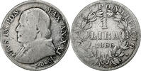 ITALIAN STATES Lira Coin, PAPAL STATES, Pius IX, Roma, Silver -
