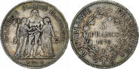 France 5 Francs Coin, Hercule, Bordeaux, Silver, KM:820.2 -