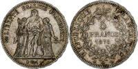 France 5 Francs Coin, Hercule, Paris, Silver, KM:820.1 -